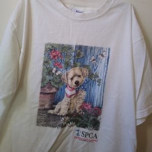 SPCA International T Shirt Golden Puppy Size L